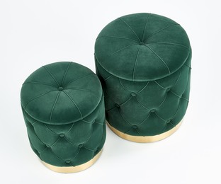 POLLY set of two stools, color: dark green