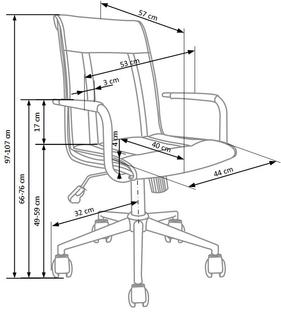 PORTO 2 office chair, color: white