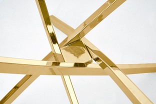 RAYMOND table, color: glass - transparent, legs - gold