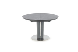 RICARDO extension table, color: top - grey marble, legs - dark grey
