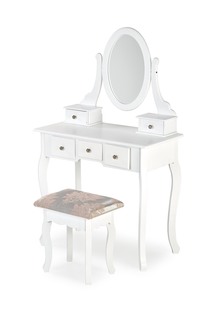 SARA dresser console with stool, white matt