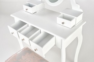 SARA dresser console with stool, white matt