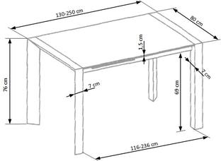 STANFORD XL table color: white