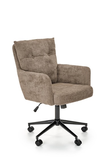 FLORES swivel armchair, light brown