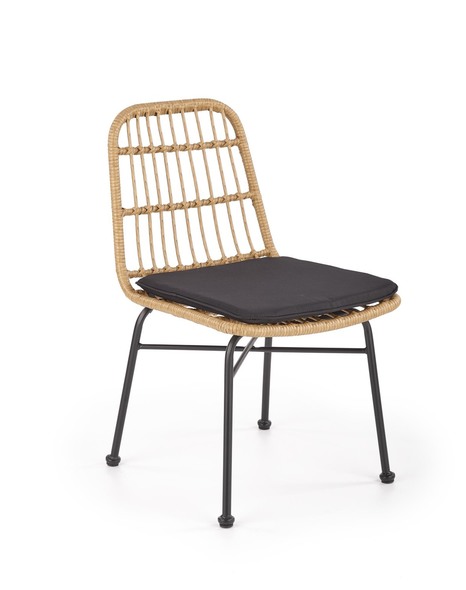K401 krzesło naturalny / czarny (1p=4szt)