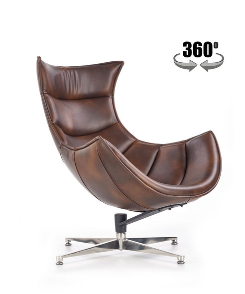 LUXOR leisure chair, color: dark brown