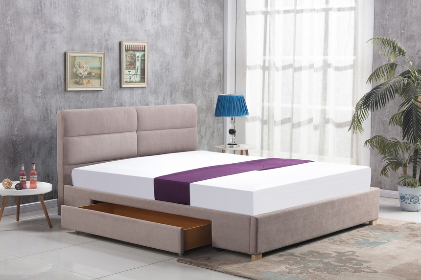 MERIDA bed, color: beige