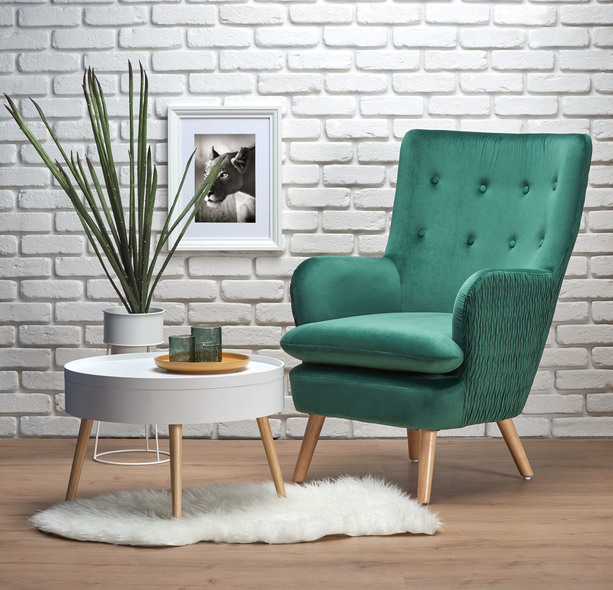 RAVEL l. chair, color: dark green