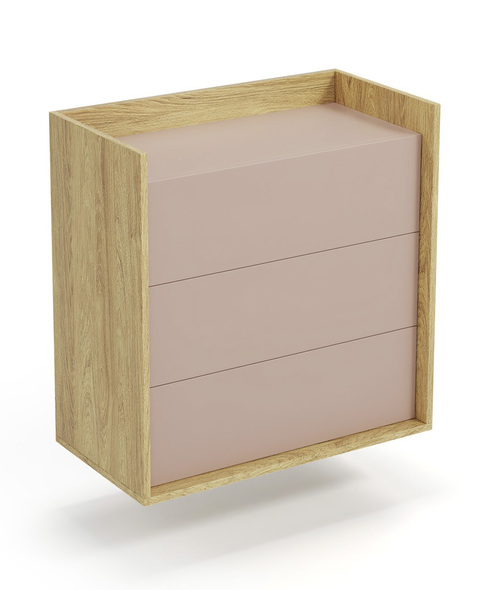 MOBIUS chest 3S color: hikora oak/white