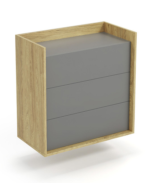 MOBIUS chest 3S color: hikora oak/grey