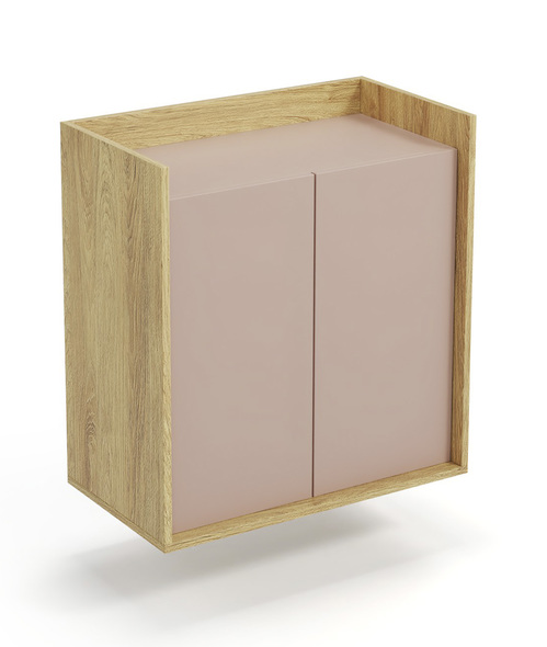 MOBIUS cabinet 2D color: hikora oak/white