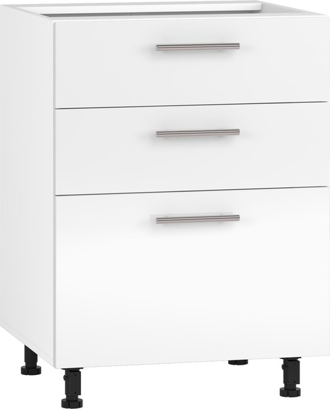 VENTO D3S-60/82 szafka dolna z szufladami, mechanizm Hettich front: biały (1p=1szt)