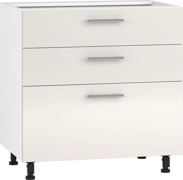 VENTO D3S-80/82 szafka dolna z szufladami, mechanizm Hettich front: beżowy (1p=1szt)