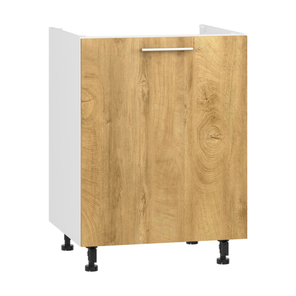 VENTO DK-60/82 sink cabinet, color: white / honey oak