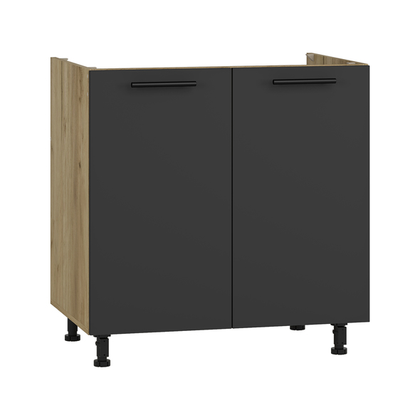VENTO DK-80/82 sink cabinet, color: craft oak/antracite
