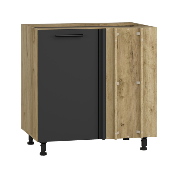 VENTO DK-80/82 corner sink cabinet, color: craft oak/antracite