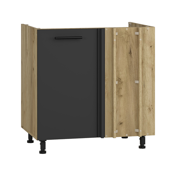 VENTO DN-100/82 corner lower cabinet, color: craft oak/antracite