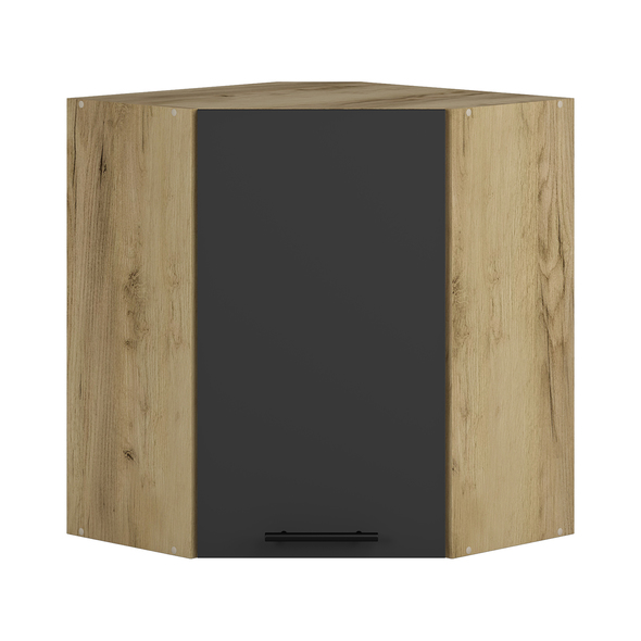 VENTO GN-60/72 corner top cabinet, color: craft oak/antracite