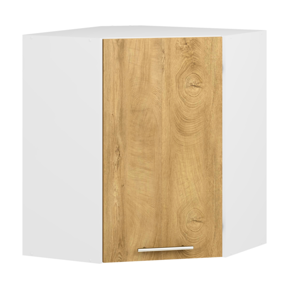VENTO GN-60/72 corner top cabinet, color: white / honey oak