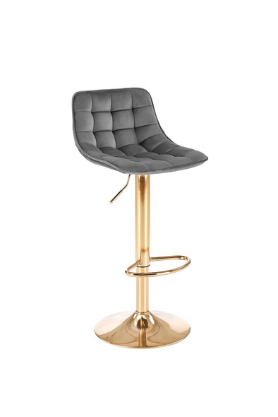 H120 bar stool, gold / dark grey