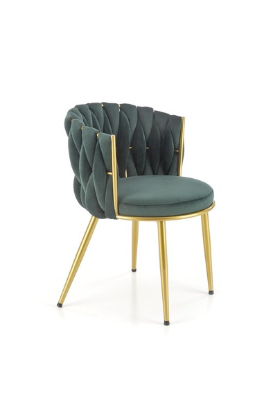 K517 chair, dark green / gold