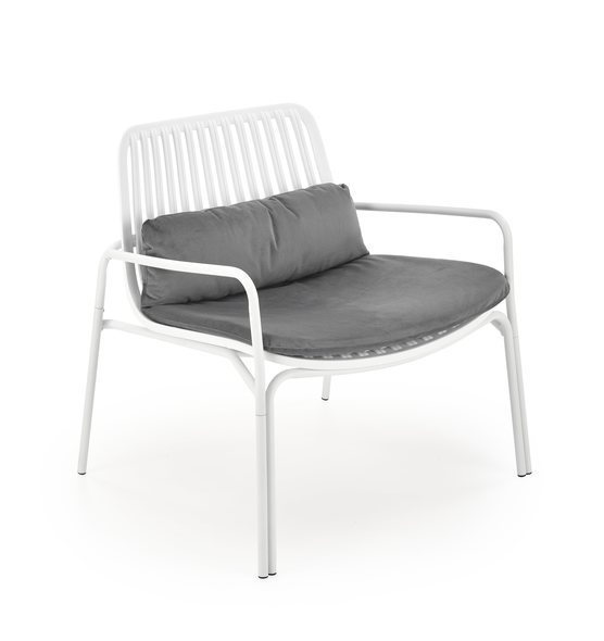 MELBY leisure chair, white / grey