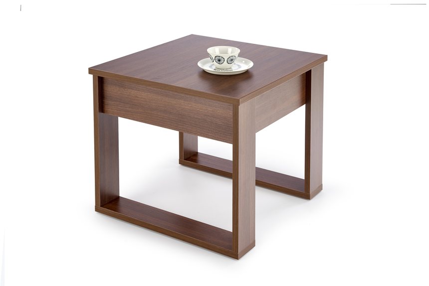 NEA SQUARE coffee table, dark walnut