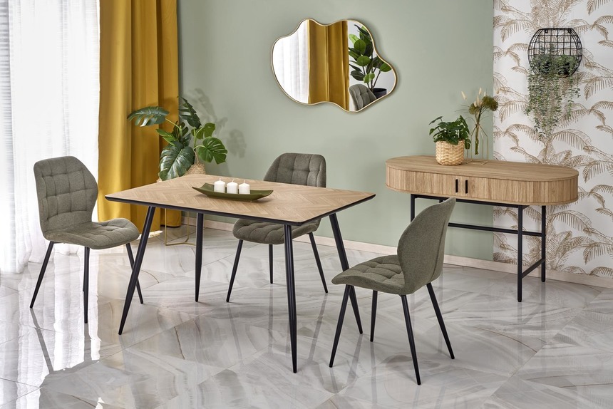 BERTO table natural / black