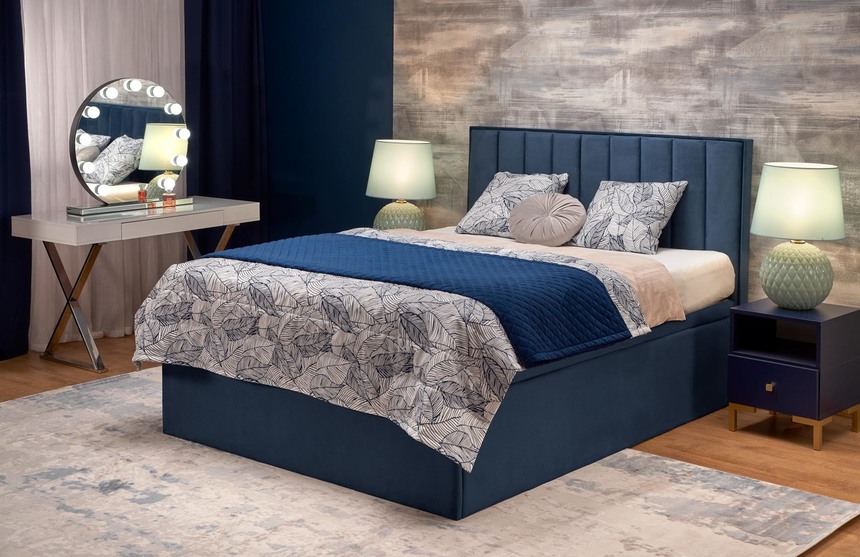 ASENTO 160 bed, dark blue -ELEMENT #13