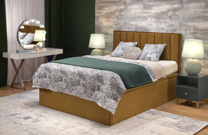 ASENTO 160 bed, mustard ELEMENT#8