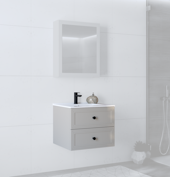 TORETO Sink cabinet 60/2S (MDF frame) cashmere