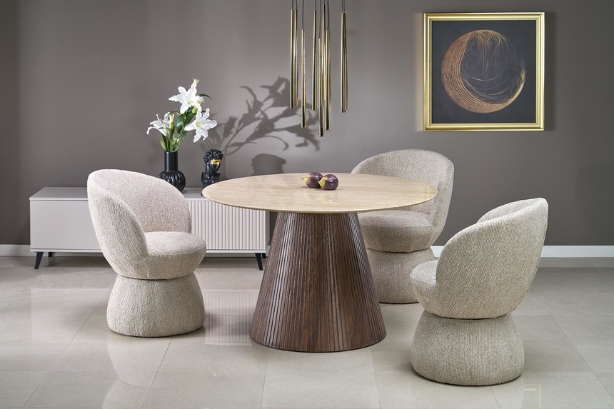 PIREUS round table travertine