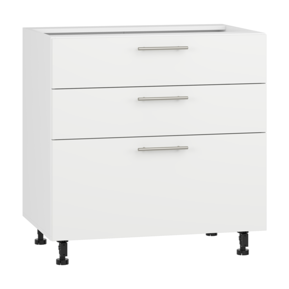 VENTO DS3-80/82 lower cabinet with drawers, color: white/white matt
