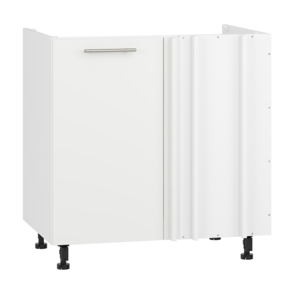 VENTO DK-100/82 corner sink cabinet, color: white / white matt
