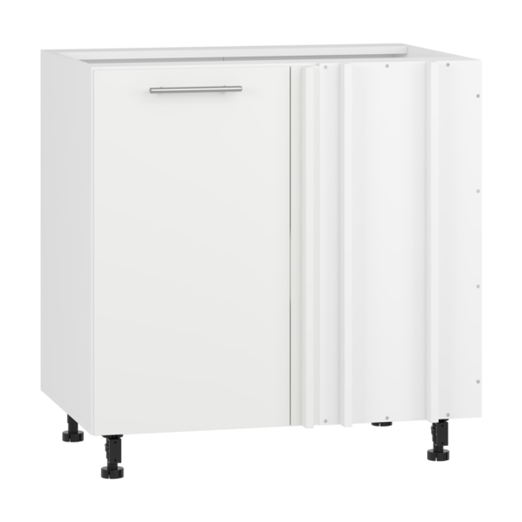 VENTO DN-100/82 corner lower cabinet, color: white / white matt