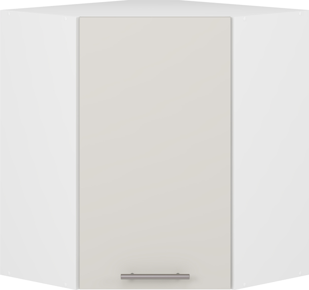 VENTO GN-60/72 corner top cabinet, color: white / cashmere