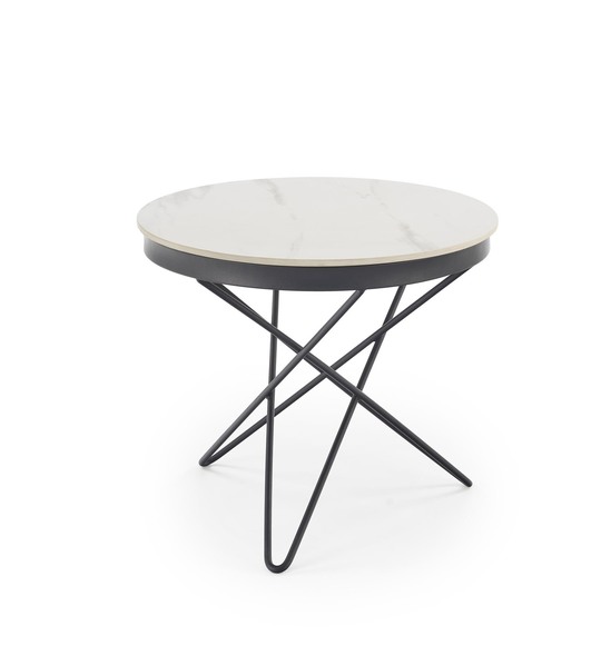 LEILA 2 c.table, white marble / black