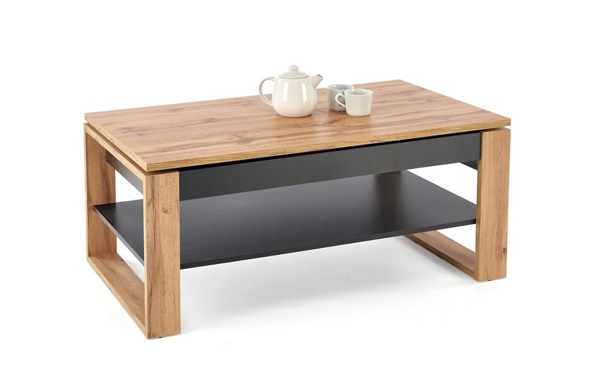 BETTY lifting top coffee table, color: artisan oak / black