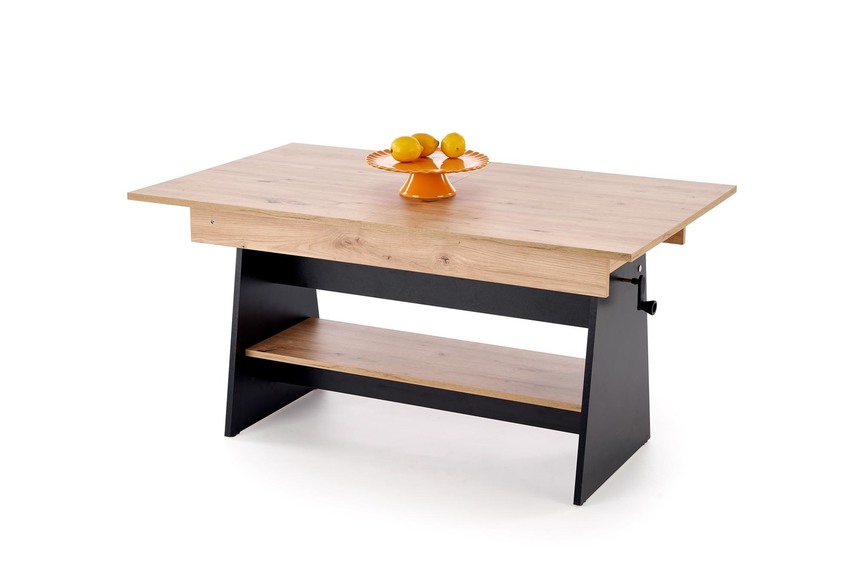 ERIKA lifting coffee table, color: artisan oak / black