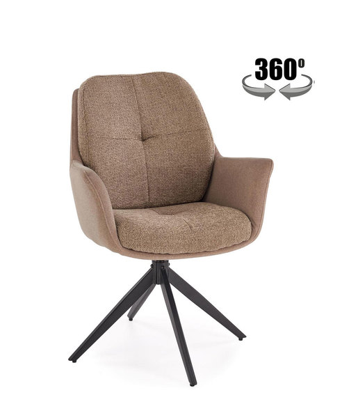 K591 swivel chair, brown