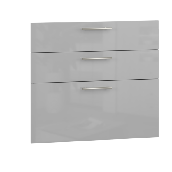 VENTO D3S_H-80/82 fronts, color: light grey high gloss