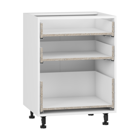 VENTO D3S_H-60/82 carcass, lower cabinet with drawers white