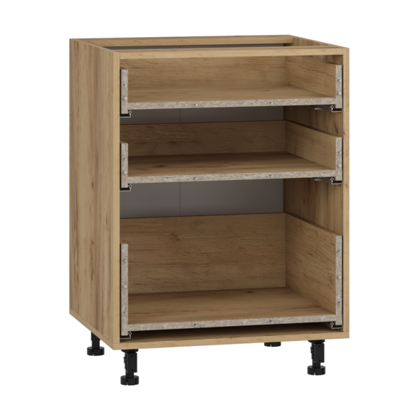 VENTO D3S_H-60/82 carcass, lower cabinet with drawers craft oak
