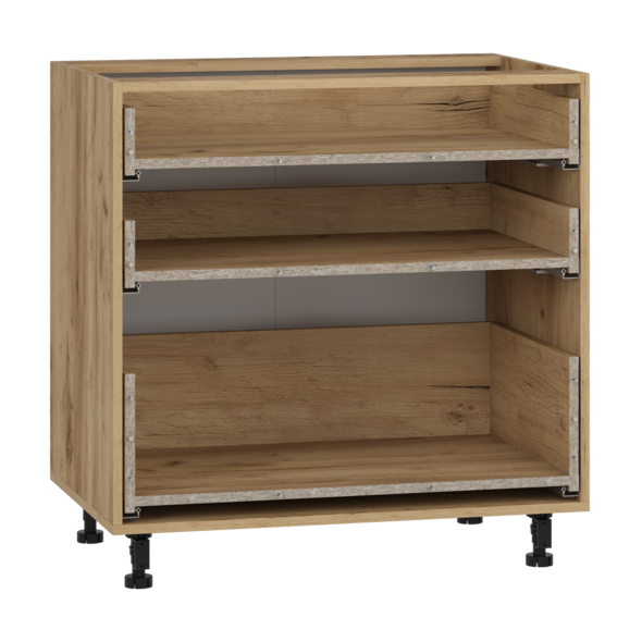 VENTO D3S_H-80/82 carcass, lower cabinet with drawers craft oak
