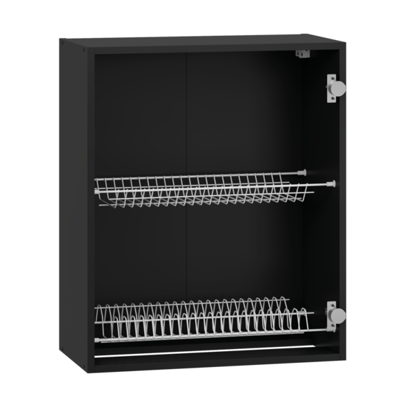 VENTO G-60/82 carcass, upper cabinet with drainer black