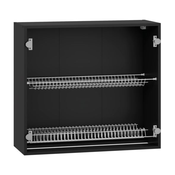 VENTO G-80/82 carcass, upper cabinet with drainer black