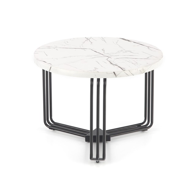 ANTICA M, c. table white marble table top - black frame