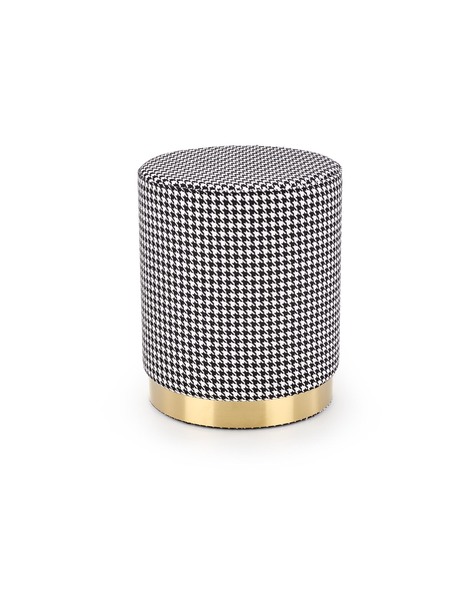 ARUNA pouffe color: black/white/gold