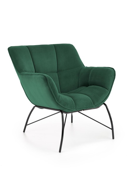 BELTON leisure chair color: dark green