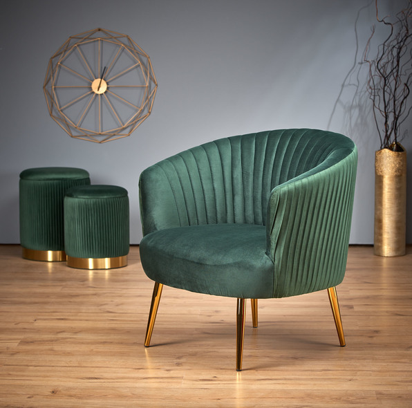 CROWN l. chair, color: dark green